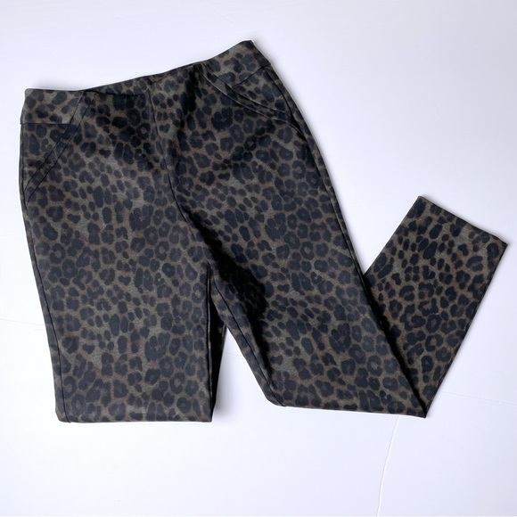 Leopard Print Soft Surroundings Ponte Pants - Picture 1 of 5